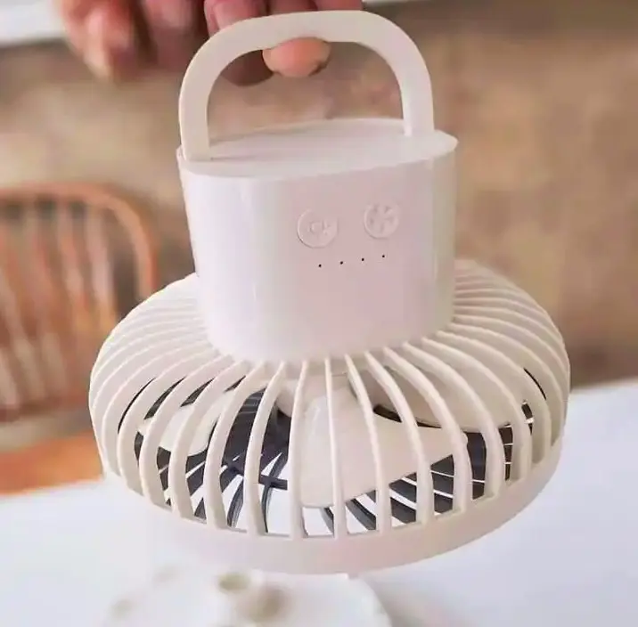 Picture of JY Super Fan 2218 JYSUPER Mini Lithium Rechargeable Left Right Auto Rotate Table Fan - Multicolor