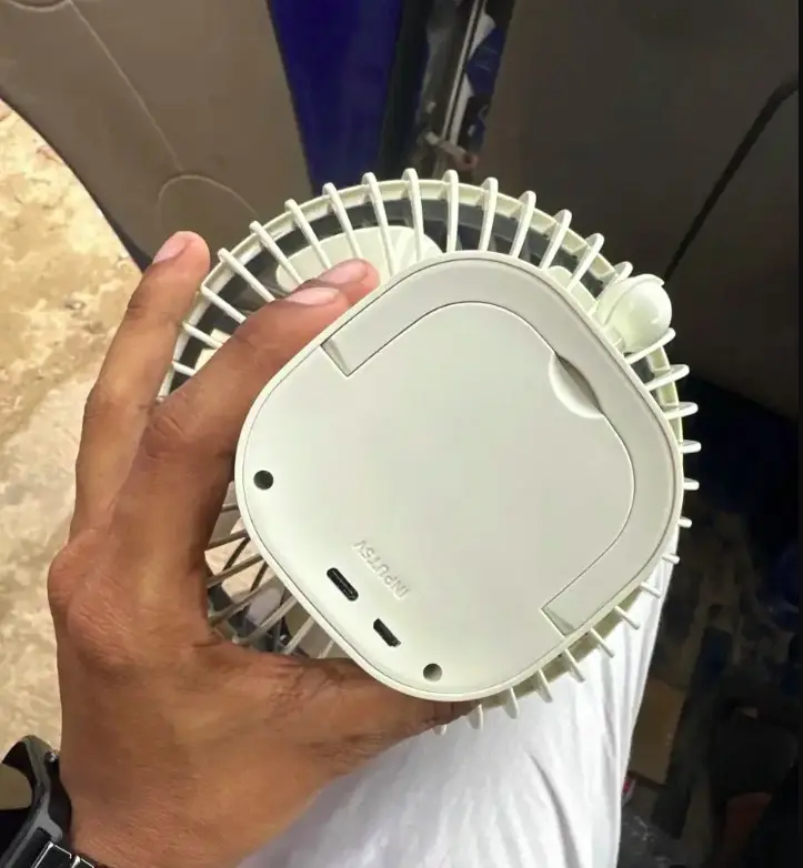 Picture of JY Super Fan 2218 JYSUPER Mini Lithium Rechargeable Left Right Auto Rotate Table Fan - Multicolor