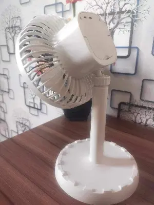 Picture of JY Super Fan 2218 JYSUPER Mini Lithium Rechargeable Left Right Auto Rotate Table Fan - Multicolor