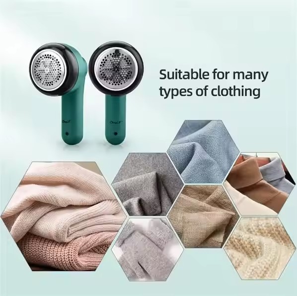 Picture of Lint Remover Hair Ball Trimmer Portable Rechargeable Fabric Clothes and Furniture Shaver - Multicolor