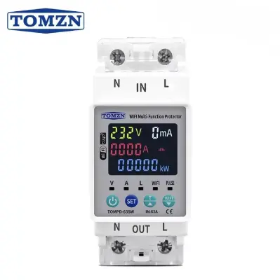 Picture of TOMZN TOMPD-63SW WiFi Smart Circuit Breaker with Real-Time Energy Monitoring and App Control - Multicolor