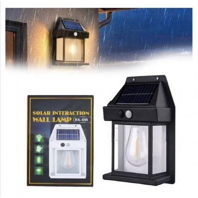Picture of Solar LED Outdoor Solar Power Sensor Light - Black