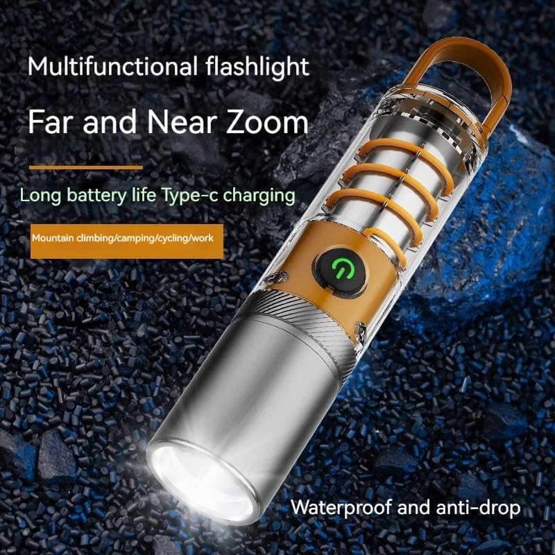 Picture of X10 Camping Flashlight in Bangladesh – Rechargeable LED Torch with USB Type-C Fast Charging & Long Battery Backup - Multicolor