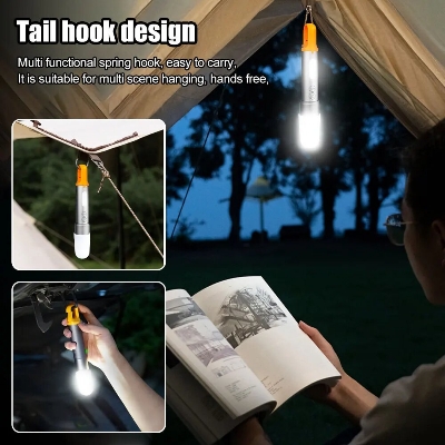 Picture of Multi-Functional USB Torch Light Metal K57 | Rechargeable LED Flashlight for Camping, Hiking, Travel & Emergency Use - Black