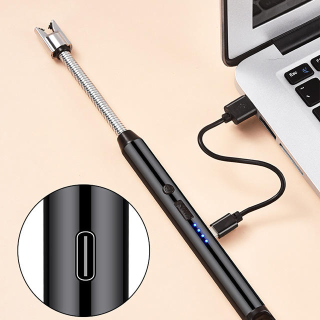 Picture of Rechargeable Kitchen Lighter USB Type-C Interface Windproof Arc Pulse Ignition Gun Arc Lighter - Multicolor