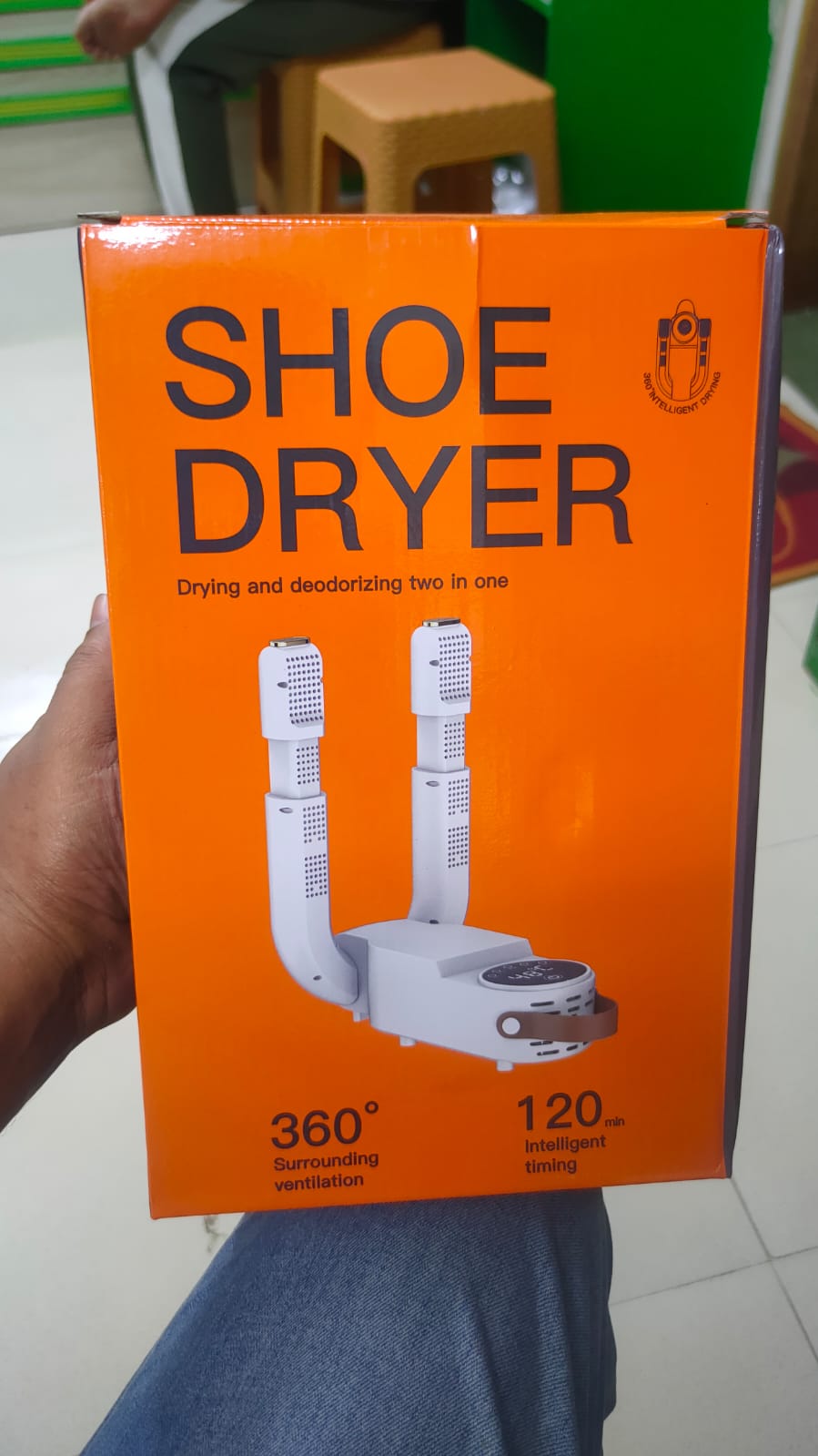 Picture of 110V/220V Electric Shoes Dryer Portable Foldable Smart Heater Deodorizer Dehumidifier Shoe Drying Machine Foot Warmer - Multicolor