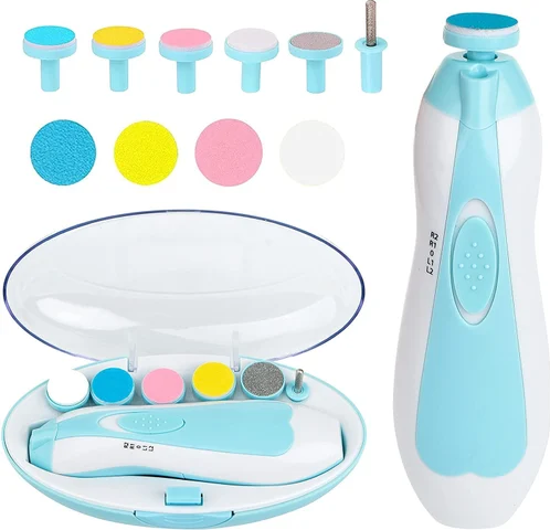 Picture of Electric Nail Trimmer for Baby & Newborn – Safe Baby Nail Clipper Manicure Kit with LED Light