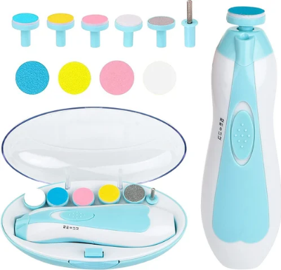 Picture of Electric Nail Trimmer for Baby & Newborn – Safe Baby Nail Clipper Manicure Kit with LED Light