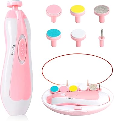 Picture of Electric Nail Trimmer for Baby & Newborn – Safe Baby Nail Clipper Manicure Kit with LED Light