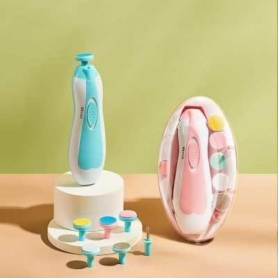 Picture of Electric Nail Trimmer for Baby & Newborn – Safe Baby Nail Clipper Manicure Kit with LED Light