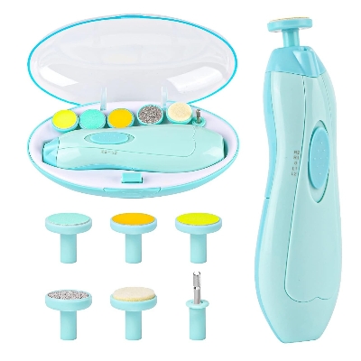 Picture of Electric Nail Trimmer for Baby & Newborn – Safe Baby Nail Clipper Manicure Kit with LED Light