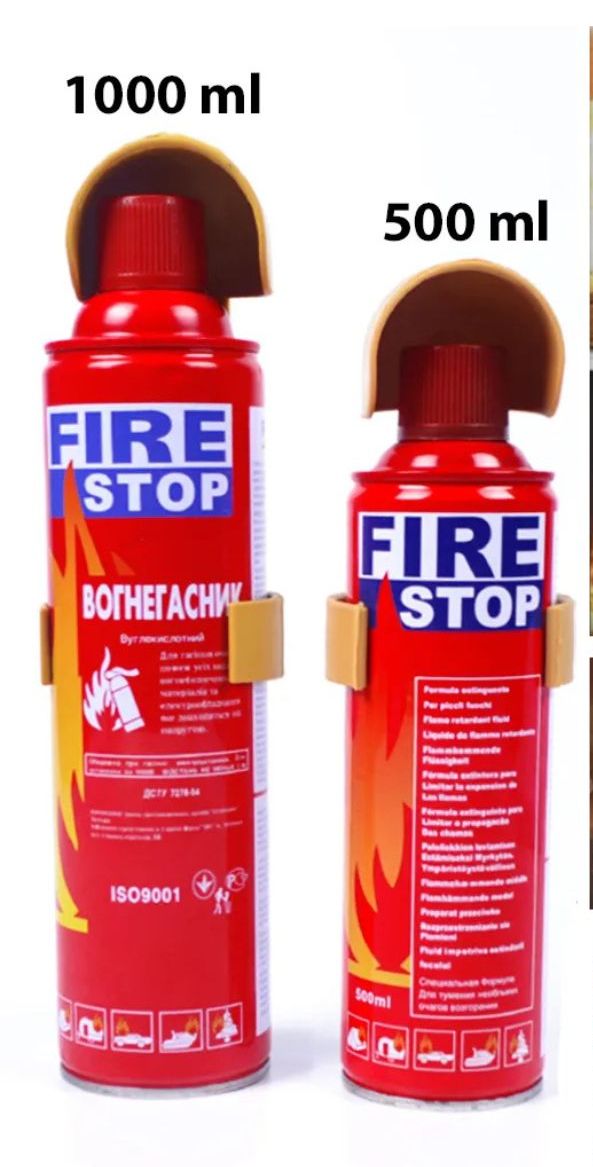 Picture of High Quality Fire Stop Spray - 500ml Portable Mini Fire Extinguisher for Car, House, Kitchen & Office Safety - Emergency Fire Fighting Foam Spray (Red Bottle) - Red