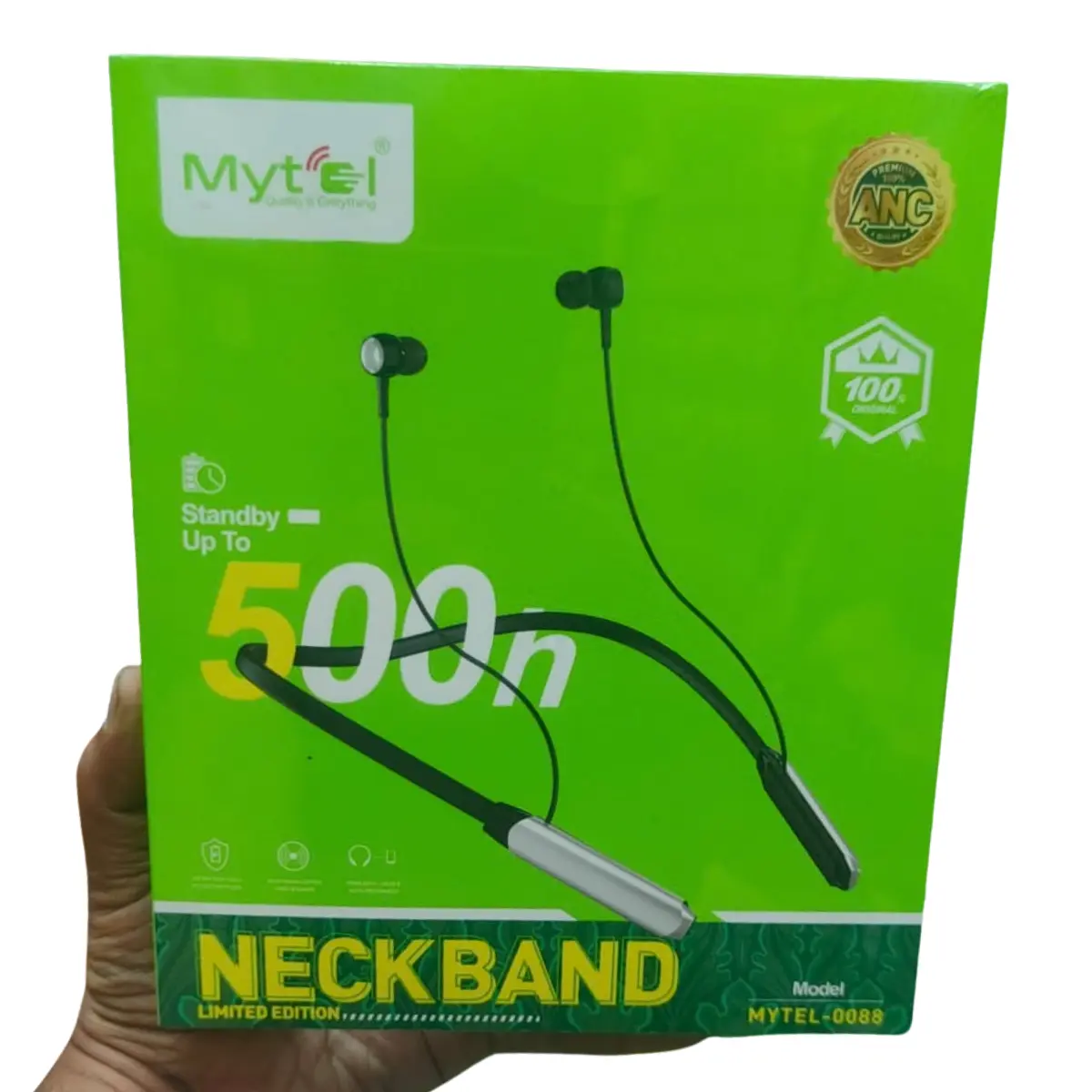 Picture of 500H Neckband Mytel 0088 Limited Edition Luxury Wireless Earphone Bluetooth 5.3 Type C port - Multicolor
