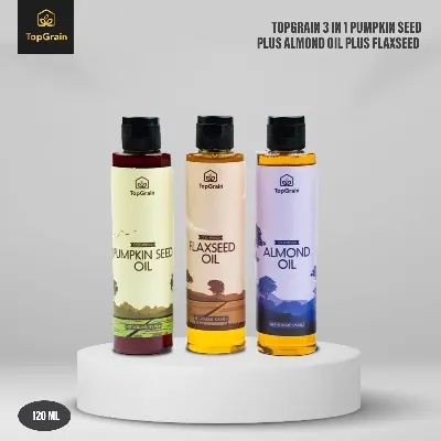 Picture of TopGrain 3 in 1 Pumpkin Seed Plus Almond Oil Plus Flaxseed - 120 ML (Each)