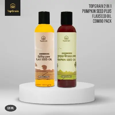 Picture of TopGrain 2 in 1 Pumpkin Seed Plus Flaxseed Oil Combo Pack