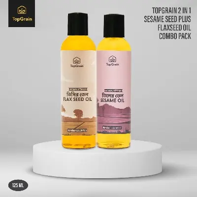Picture of TopGrain 2 in 1 Sesame Plus Flaxseed Oil Pack-120 ML
