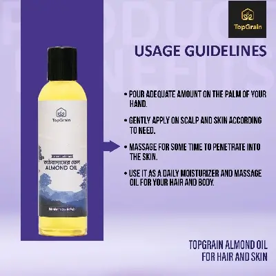 Picture of TopGrain Almond Oil for Hair and Skin-120 ML