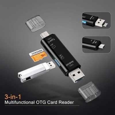 Picture of 5 in 1 Type C/Usb /Micro Usb/Tf/SD Memory Card Reader OTG Card Reader
