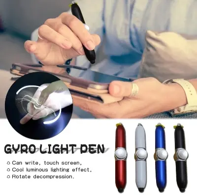 Picture of LED Spinning Pen Ball Gyro Pen Fidget Spinner Hand Top Glow In Dark Light EDC Stress Relief Toys Uses: writing, lighting, gyro, decompression toys