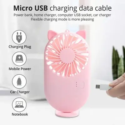 Picture of Mini Portable Pocket Fan Cool Air Hand Held Travel Cooler Cooling Mini Fans Power By USB Charging Office Outdoor Home Mini Fan