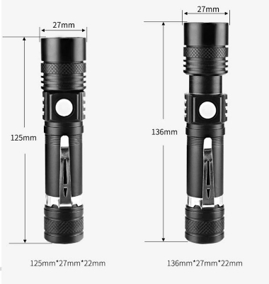 Picture of Long Shot Zoomable Powerful USB rechargeable Waterproof led flashlight