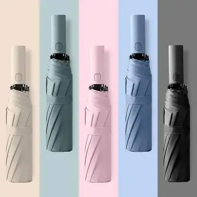 Picture of 10Ribs Windproof Automatic Smart High Quality Umbrella Rain 3Fold Portable Long Handle Business Umbrellas Outdoor Travel Camping