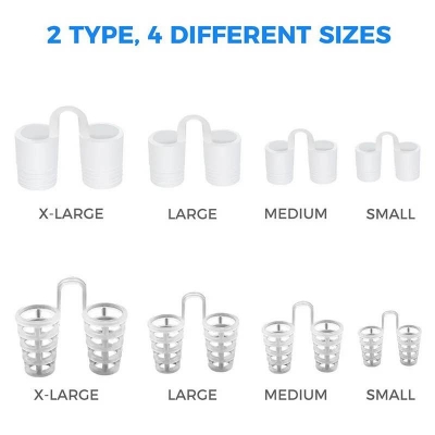 Picture of 8/2 PCS Anti Snoring Breathe Easy Sleep Nose Clip Snore Stopper Aid Nasal Dilators Device Congestion Aid No Strips Cones