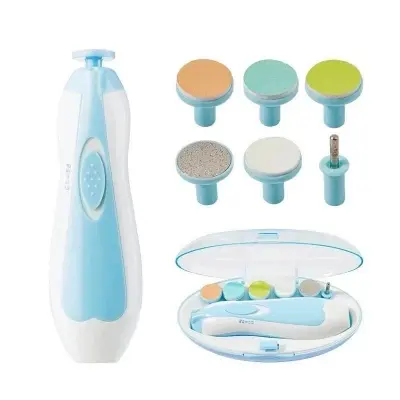 Picture of Baby Electric Nail Trimmer Kid Nail Polisher Tool Baby Care Multifunctional Fingernail Cutter Trimmer Infant Manicure Set