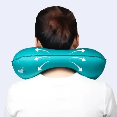 Picture of U-Shape Travel Pillow premium Air Inflatable Pillows Folding Press Type Neck Cushion