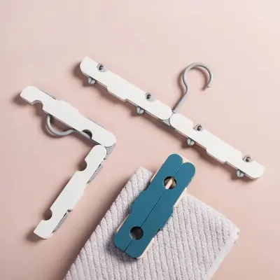 Picture of Travel Folding Hanger Portable Mini Hangers Drying Rack For Outdoor Non-Slip Easy Storage Space Saving Storage Organizer
