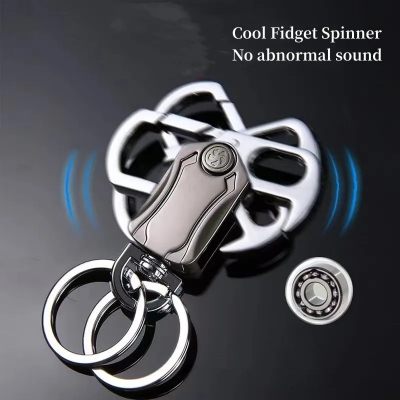 Picture of Metal Keychain Men's Pendant Personalized Men's Keychain with Fingertip Gyroscope Bottle Opener Keychain