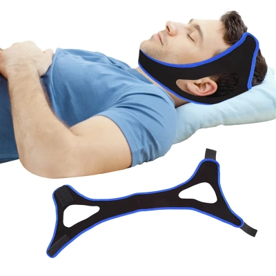 Picture of Adjustable Anti Snoring Chin Strap Apnea Sleep Device Anti Snore Sleep Stop Snoring Strap