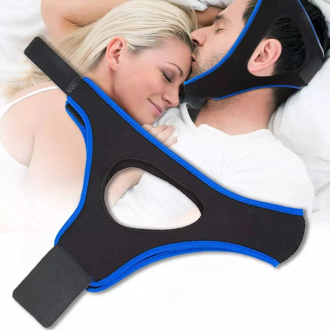 Picture of Adjustable Anti Snoring Chin Strap Apnea Sleep Device Anti Snore Sleep Stop Snoring Strap