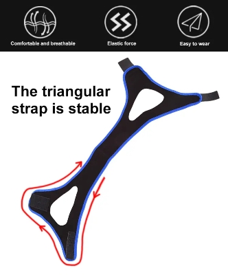 Picture of Adjustable Anti Snoring Chin Strap Apnea Sleep Device Anti Snore Sleep Stop Snoring Strap