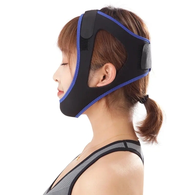 Picture of Adjustable Anti Snoring Chin Strap Apnea Sleep Device Anti Snore Sleep Stop Snoring Strap