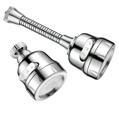 Picture of Rotate Faucet Extender Kitchen Faucet Extension Tubes, Water Saving Faucet Aerator Nozzle Filter Adapter, Stainless Steel Sink Sprayer Attachment for Home Bathroom Kitchen
