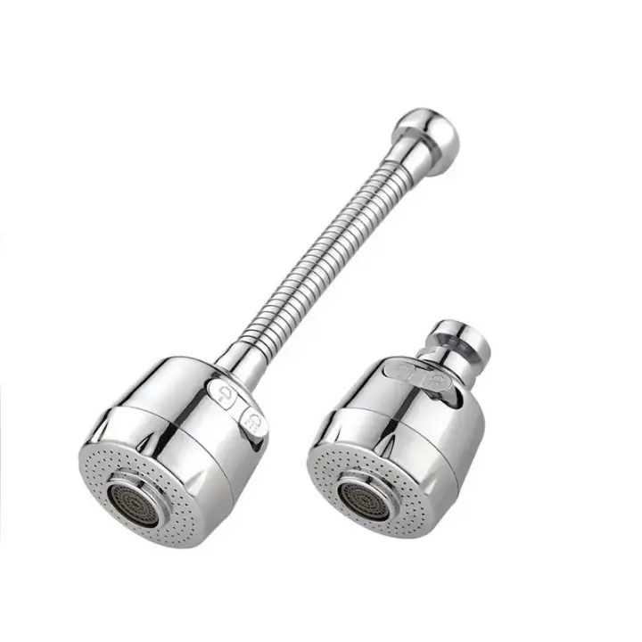 Picture of Rotate Faucet Extender Kitchen Faucet Extension Tubes, Water Saving Faucet Aerator Nozzle Filter Adapter, Stainless Steel Sink Sprayer Attachment for Home Bathroom Kitchen