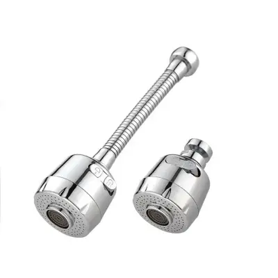 Picture of Rotate Faucet Extender Kitchen Faucet Extension Tubes, Water Saving Faucet Aerator Nozzle Filter Adapter, Stainless Steel Sink Sprayer Attachment for Home Bathroom Kitchen
