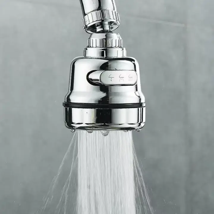 Picture of Rotate Faucet Extender Kitchen Faucet Extension Tubes, Water Saving Faucet Aerator Nozzle Filter Adapter, Stainless Steel Sink Sprayer Attachment for Home Bathroom Kitchen