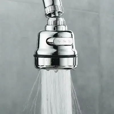 Picture of Rotate Faucet Extender Kitchen Faucet Extension Tubes, Water Saving Faucet Aerator Nozzle Filter Adapter, Stainless Steel Sink Sprayer Attachment for Home Bathroom Kitchen