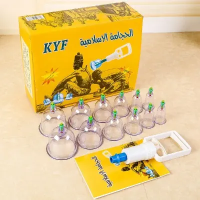 Picture of 12 Cups Vacuum Cuppers Fire Cupping Vacuum Massage Suction Cup Body Care Set