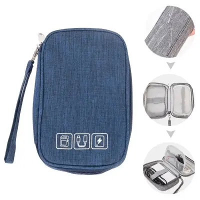 Picture of 1 pcs Travel Mobile Electronics Gadget Bag Travel Organizer USB Cable Organizer power bank, mobile phone, Wires, Hard Drive, Pendrive