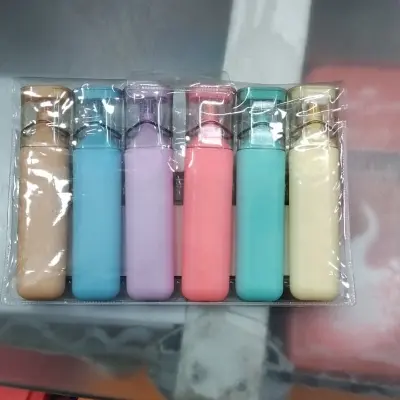Picture of Xintongbo Mini Highlighters (Model X-801) - Set of 6 Fluorescent Capsule Marker Pens - Non-Toxic & Quick Dry