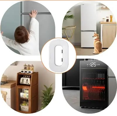 Picture of Multifunctional Refrigerator Lock Child Safety Lock Anti-pinch Hand Cabinet Door Lock