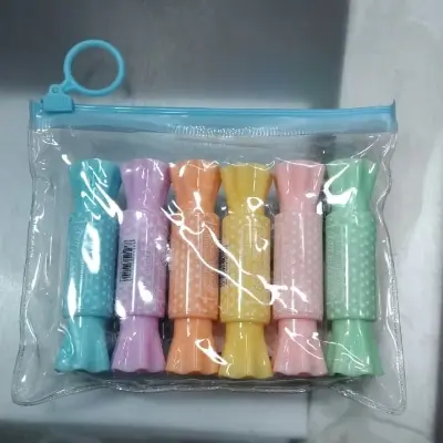 Picture of Sweet Candy Shaped Highlighters (Set of 6) - Cute Pastel Color Marker Pens for School, Journaling & Gifts