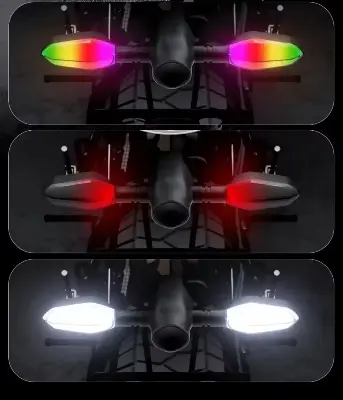 Picture of Universal Front Motorcycle Projection Turn Signal LED Lamp Sequential Flowing Flash Indicator Lights Running Light for
