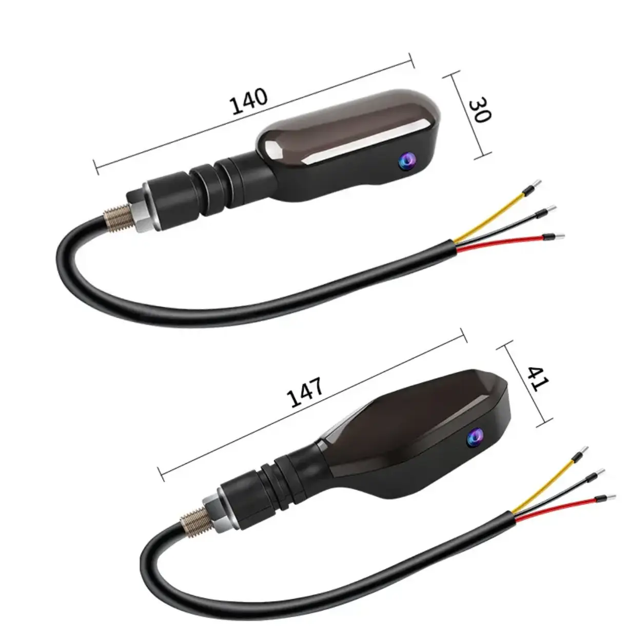 Picture of Universal Front Motorcycle Projection Turn Signal LED Lamp Sequential Flowing Flash Indicator Lights Running Light for