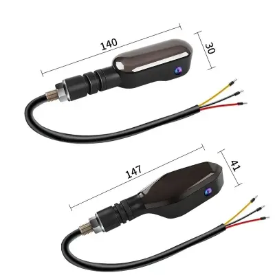 Picture of Universal Front Motorcycle Projection Turn Signal LED Lamp Sequential Flowing Flash Indicator Lights Running Light for