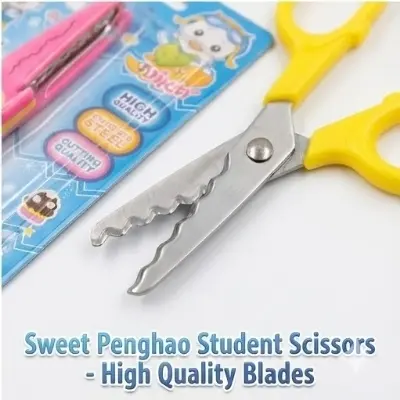 Picture of Kids Craft Set - Zigzag Safety Scissors & 4 Mini Paper Shape Punches for Scrapbooking & Card Making