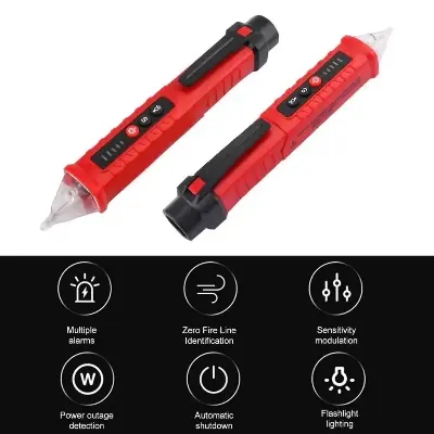 Picture of Non Contact AC Voltage Detector 12V-1000V sensitivity adjustable Pen style tester meter voltage indicator voltmeter